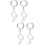 2 Pairs Musical Symbol Dangle Earrings For Men 9