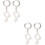 2 Pairs Musical Symbol Dangle Earrings For Men 8