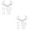 2 Sets Metal Nose Studs With Chain For Women 8