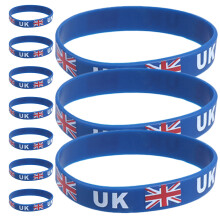 30 Pcs Flag Printed Belgium Silicone Wristband For Sports Game