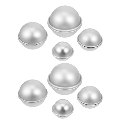 8 Sets Bath Bomb Molds - Multi-Use Metal Sphere For Soap Crafting