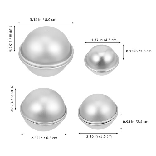 8 Sets Bath Bomb Molds - Multi-Use Metal Sphere For Soap Crafting 1