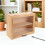 Wood Bread Box For Kitchen: Double Layer Beige Vintage Storage 6