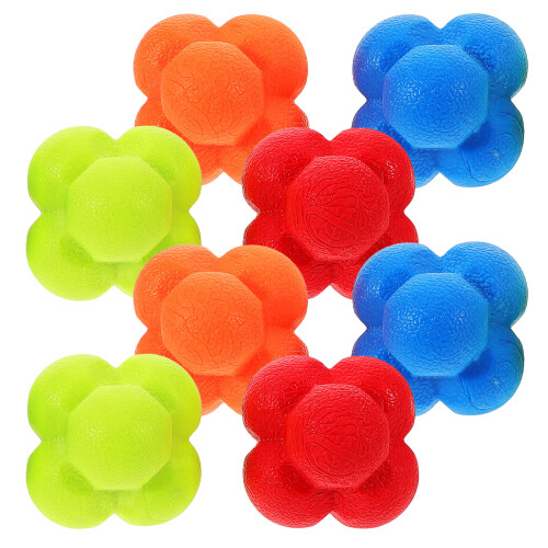 8Pcs Hexagon Reaction Ball For Speed And Reflex Training