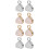 8Pcs Heart Shaped Earrings Back Anti-Lost Ear Studs Plug Accessory 1