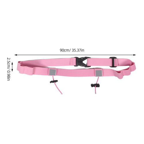 2Pcs Adjustable Reflective Running Belt With 6 Loops For Marathon Cycling 1