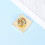 1Pc Rectangular Flower Pattern Copper Plated Cufflinks 6