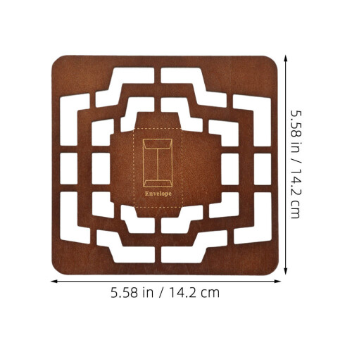 2Pcs Vintage Wooden Envelope Stencil Template For Diy Craft 1