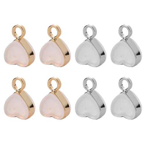 8Pcs Heart Shaped Earrings Backs Anti-Lost Ear Studs Plugs Accessory 1