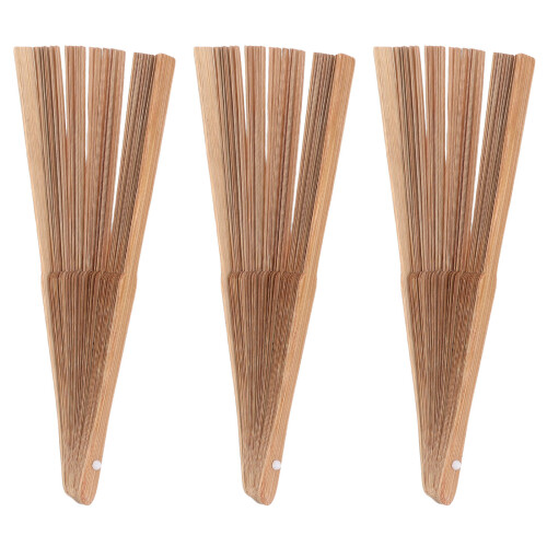 3Pcs Diy Japanese Folding Fan Frame Portable Craft Kit