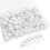 2 Boxes Cork Board Pins: Metal Point Map Push Pins - Pearl White 9