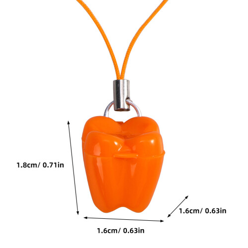 12 Pcs Kids Tooth Holder Plastic Storage Necklace Case 2