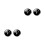 2Pcs Glass Cuff Link Sleeve Button Round V Letter Pattern For Men 9