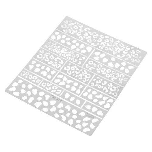 Reusable Camouflage Spray Stencil - Leopard Print Hollow-Out Template