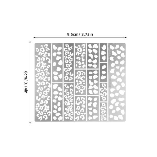 Reusable Camouflage Spray Stencil Leopard Print Hollow-Out Template 2