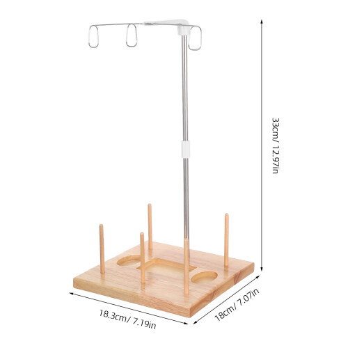 Wood Sewing Thread Rack: Large Spool Holder For Home Machines 2
