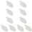10Pcs Ceramic Fish Shaped Plate 11 Inches White For Home Restaurant 11