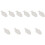 10Pcs Ceramic Fish Shaped Plate 11 Inches White For Home Restaurant 8