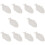 10Pcs Ceramic Fish Shaped Plate 11 Inches White For Home Restaurant 6