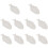 10Pcs Ceramic Fish Shaped Plate 11 Inches White For Home Restaurant 5