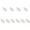 10Pcs Ceramic Fish Shaped Plate 11 Inches White For Home Restaurant 7