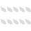 10Pcs Ceramic Fish Shaped Plate 11 Inches White For Home Restaurant 4