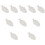 10Pcs Ceramic Fish Shaped Plate 11 Inches White For Home Restaurant 10