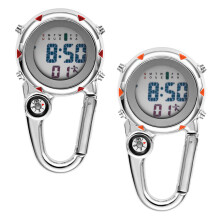 2Pcs Climbing Watch Multi-Use Metal Pocket Clip-On Buckle Watch