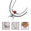 Zwarte Titanium Agate Moon Ketting Dames Sfeervol Accessoire 2