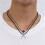 Zwarte Titanium Agate Moon Ketting Dames Sfeervol Accessoire 6