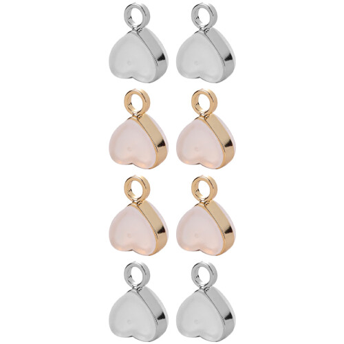 8Pcs Heart Shaped Earrings Back Anti-Lost Ear Studs Plug Accessory
