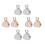 8Pcs Heart Shaped Earrings Back Anti-Lost Ear Studs Plug Accessory 5