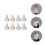 8Pcs Heart Shaped Earrings Back Anti-Lost Ear Studs Plug Accessory 4