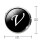 2Pcs Glass Cuff Link Sleeve Button Round V Letter Pattern For Men 3