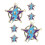6Pcs Skull Brooch Pin For Men – Retro Five-Pointed Star Lapel Pin 1