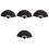 4pcs Men Folding Bamboo Blank Hand Fan Wedding Party Gift (Black) 11