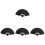 4pcs Men Folding Bamboo Blank Hand Fan Wedding Party Gift (Black) 10