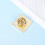 1Pc Rectangular Flower Pattern Copper Plated Cufflinks 6