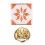 1Pc Rectangular Flower Pattern Copper Plated Cufflinks 4
