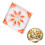 1Pc Rectangular Flower Pattern Copper Plated Cufflinks 5