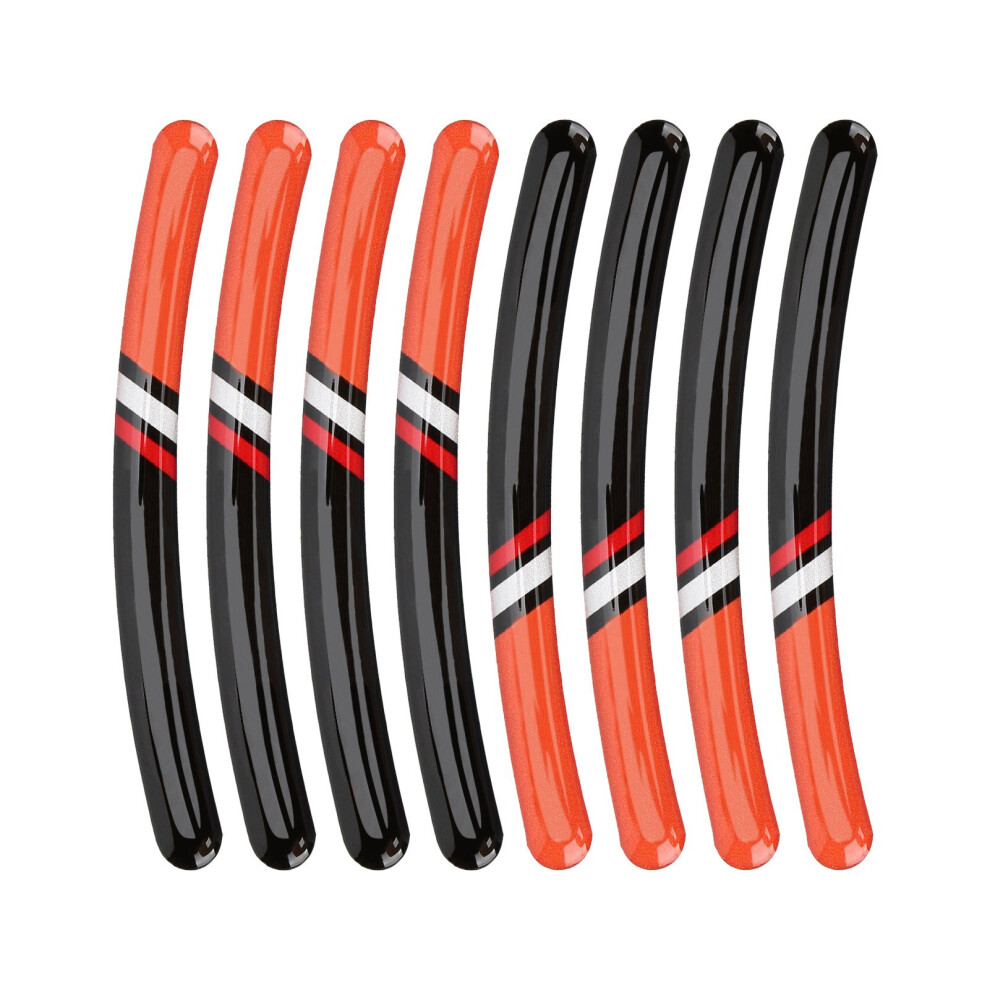 8Pcs Waterproof Reflective Wheel Rim Stickers 12X1cm For Racing Car 8171358883095