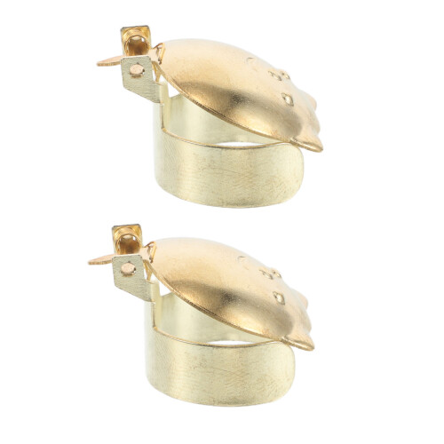 6 Pcs Automatic Candle Extinguisher Ring Metal Wick Snuffer Golden 1