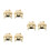 6 Pcs Automatic Candle Extinguisher Ring Metal Wick Snuffer Golden 5