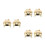6 Pcs Automatic Candle Extinguisher Ring Metal Wick Snuffer Golden 4