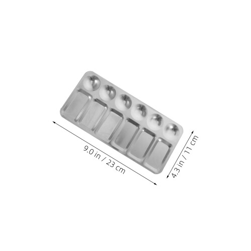 3Ud Bandejas Artísticas De Aluminio Plata Para Óleo Acrílico 2
