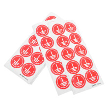 Red Grounding Safety Decals PVC Electric Equipment Stickers
