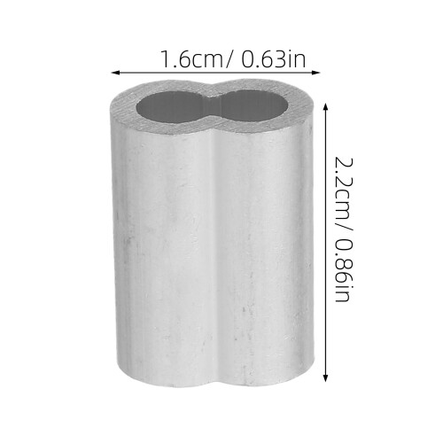 50St Dubbele Loop Aluminium Kabelhulzen Voor Draadkabels 2