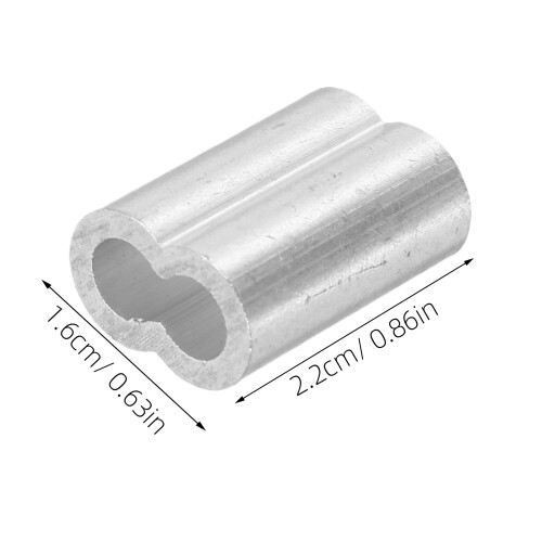 50St Dubbele Loop Aluminium Kabelhulzen Voor Draadkabels 1