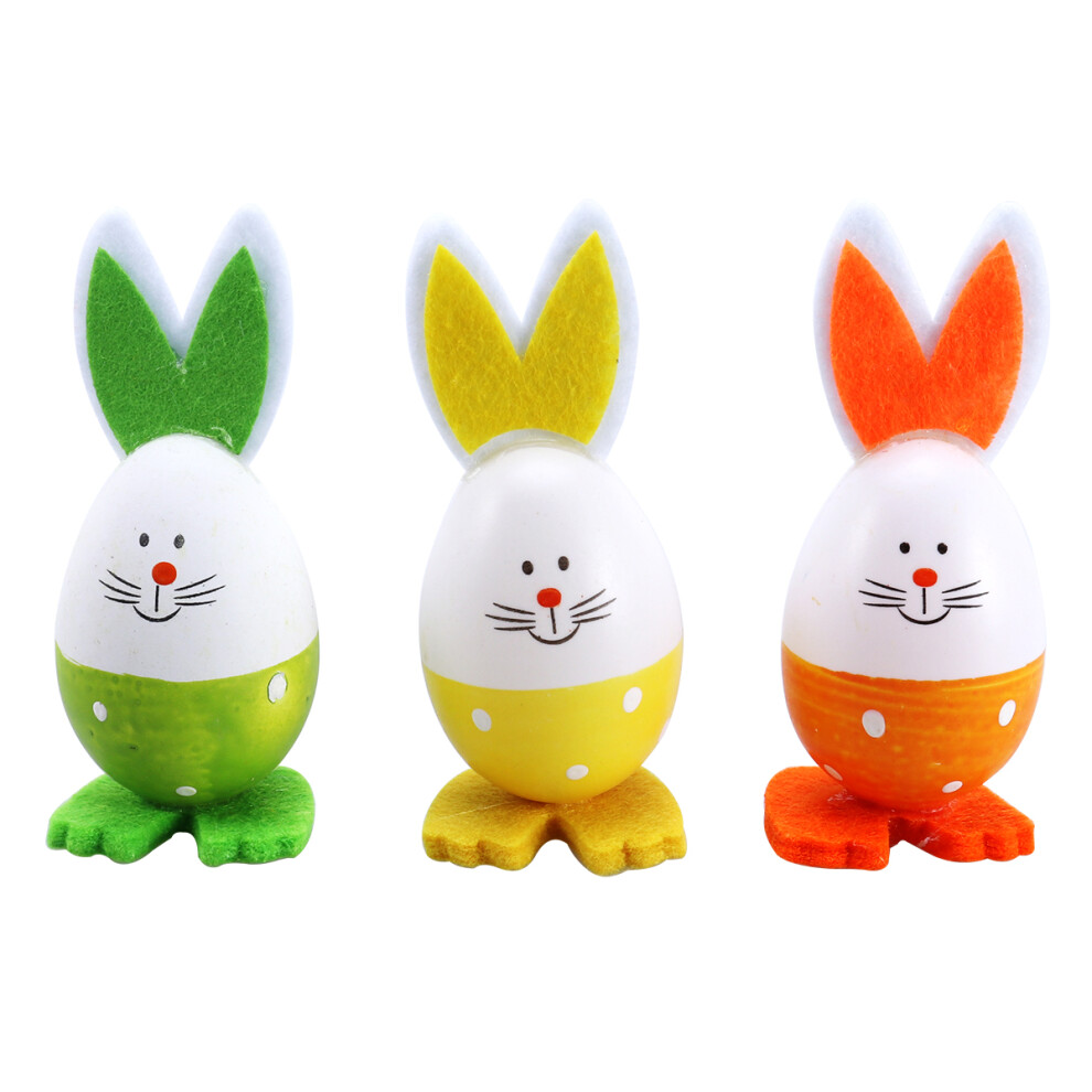 3 Sztuki Ozdoby Wielkanocne Jajka Z DłUgimi Uszami RęCznie Wykonane-image