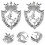 2Pcs Broche De Coroa Para Homem E Com 10